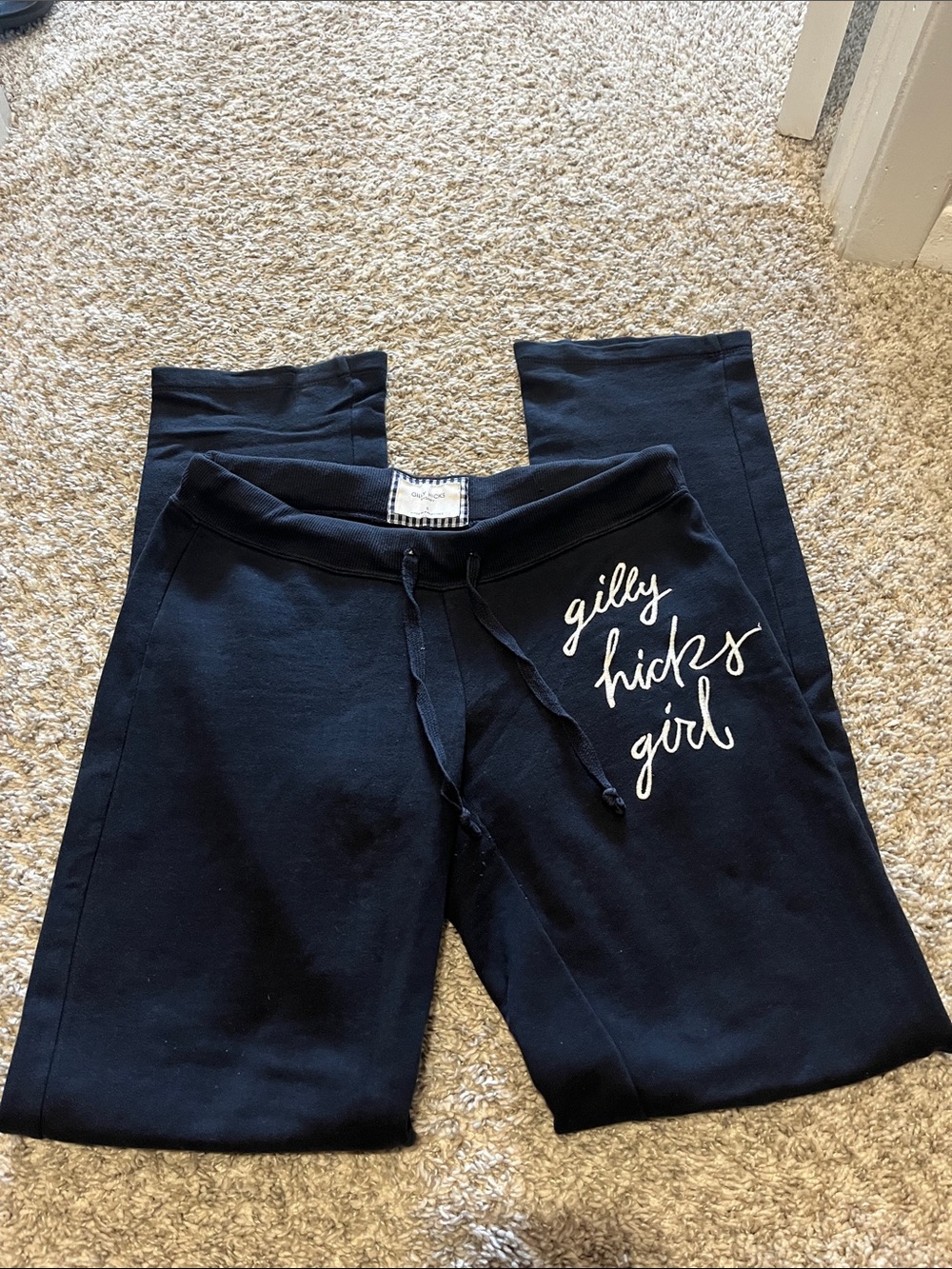 Gilly Hicks Navy Women’s Sweatpants with Script Logo